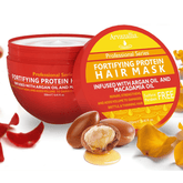 Arvazallia Fortifying Protein Hair Mask and Deep Conditioner with Argan Oil and Macadamia Oil